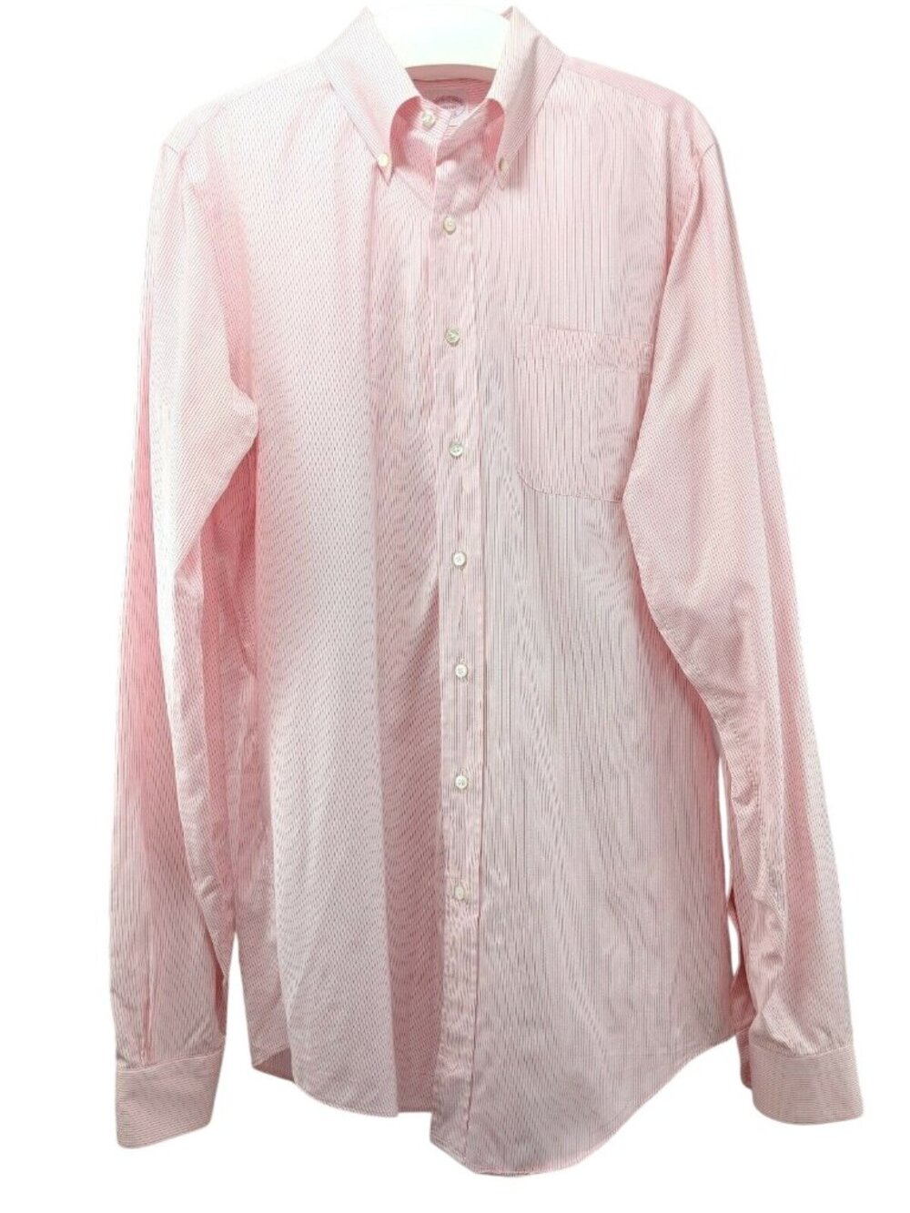 Brooks Brothers Button Down Shirt Men's Size Large Red/White Stripe